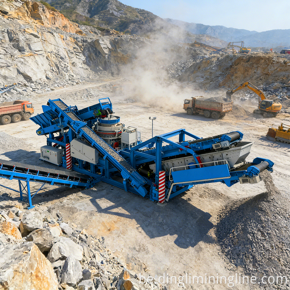 Portable Tracked Jaw Cone Screen Crusher
